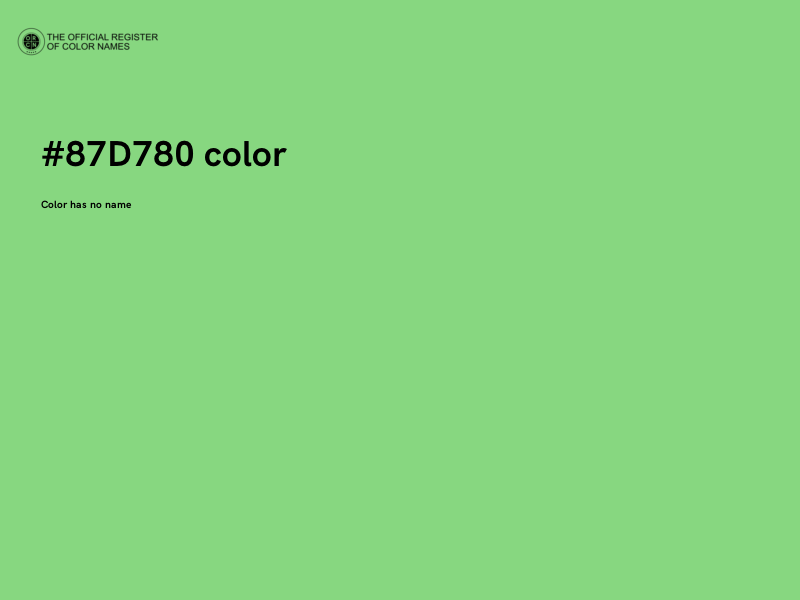#87D780 color image