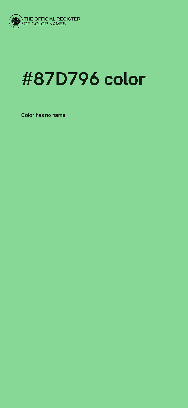 #87D796 color image