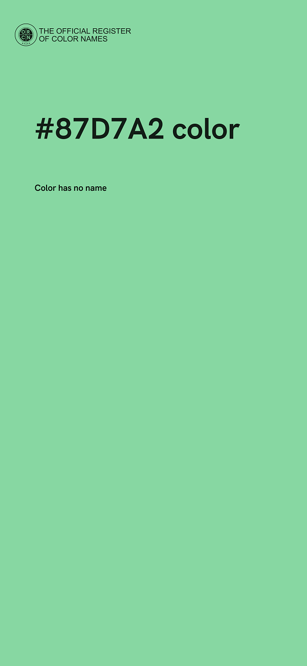 #87D7A2 color image
