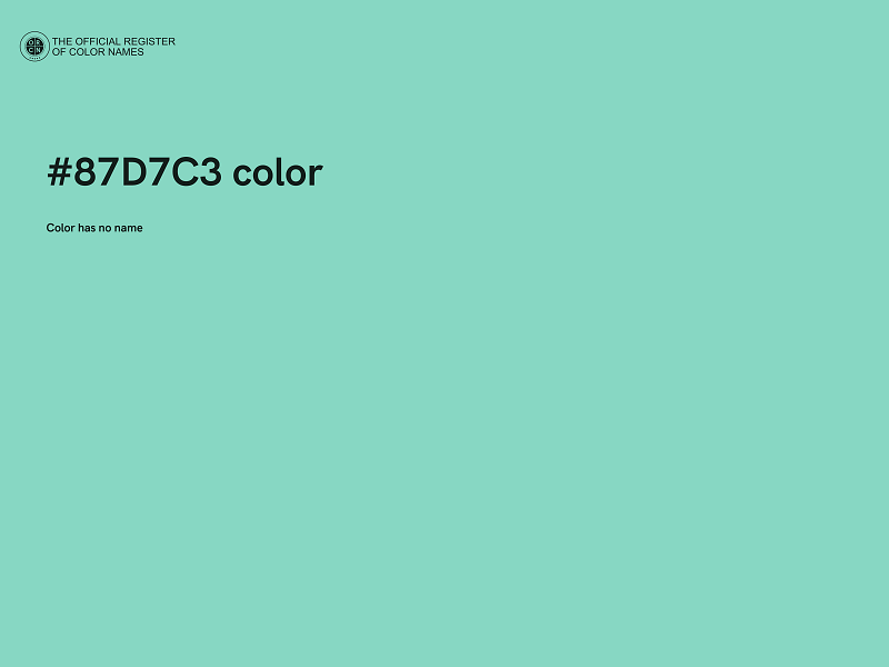 #87D7C3 color image