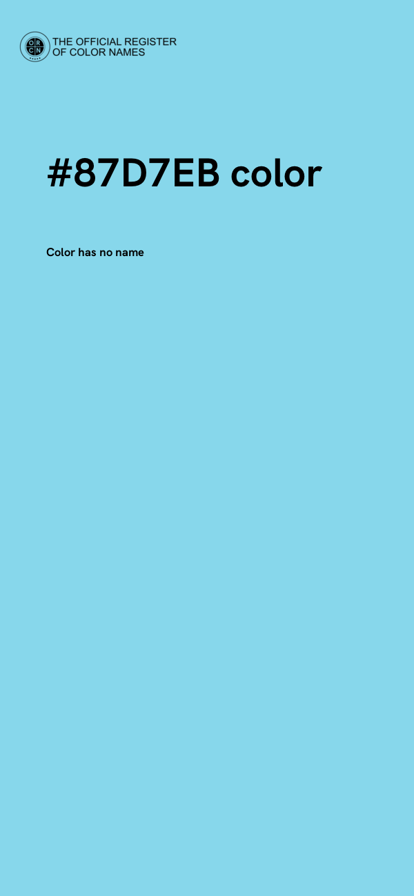 #87D7EB color image