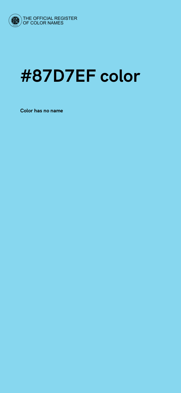 #87D7EF color image
