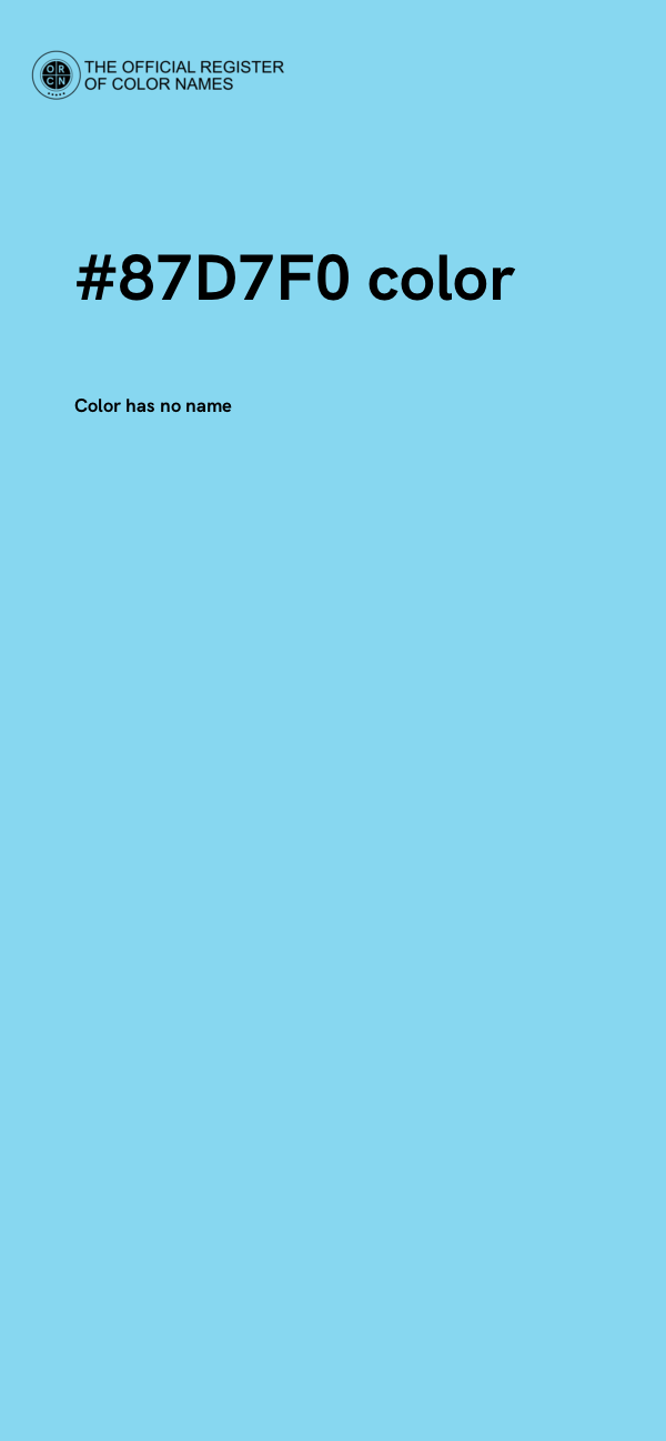 #87D7F0 color image
