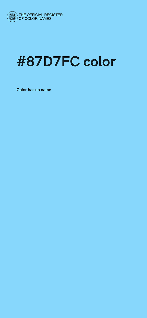 #87D7FC color image