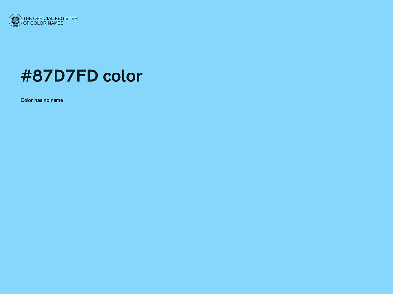 #87D7FD color image