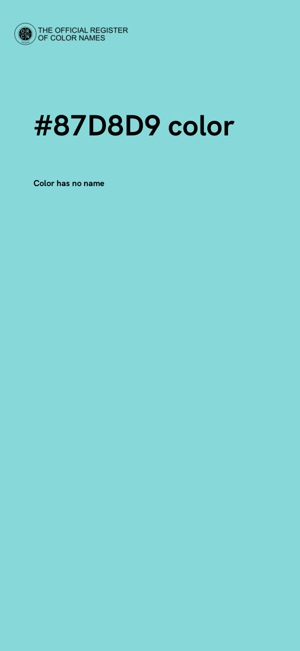 #87D8D9 color image