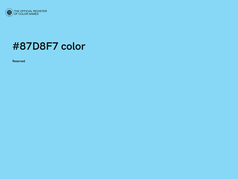 #87D8F7 color image