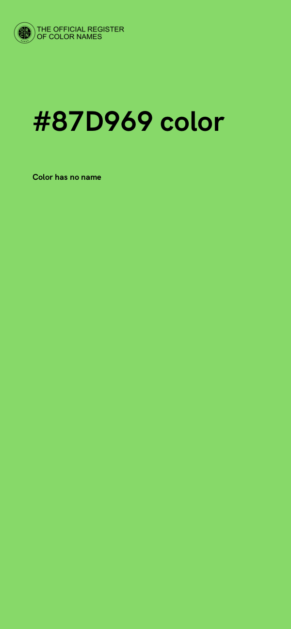 #87D969 color image