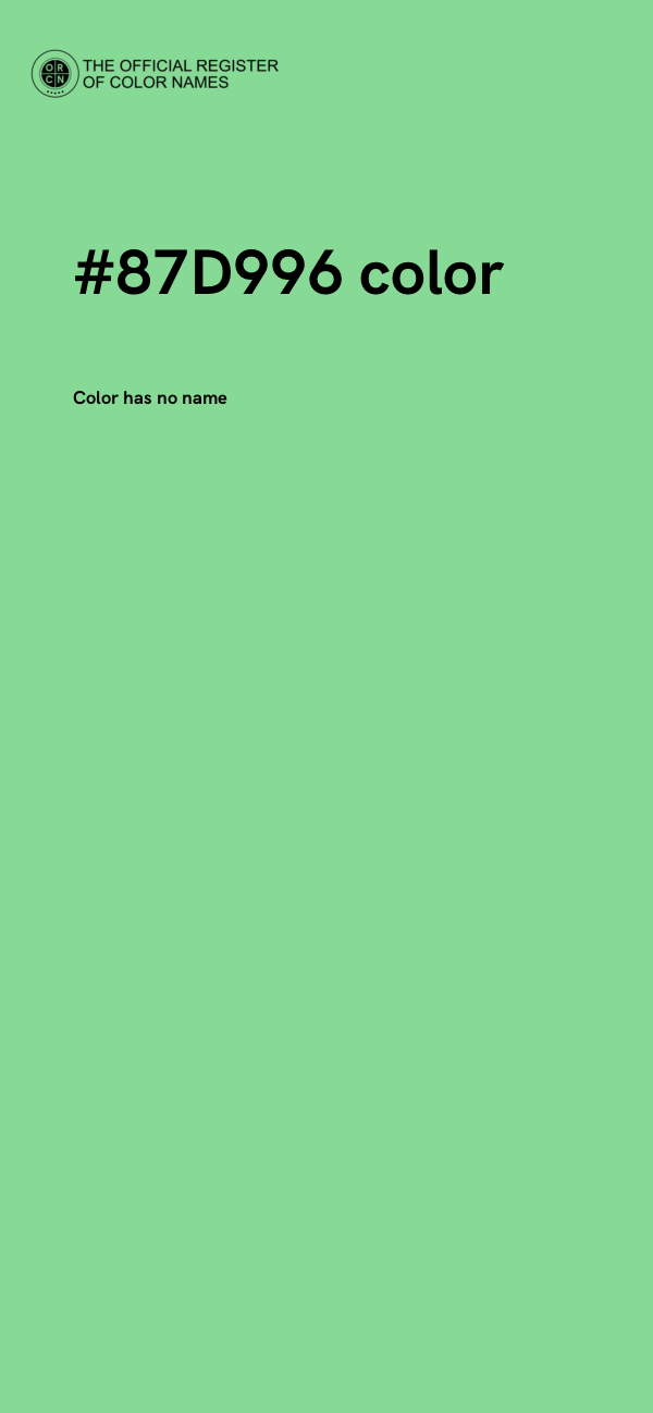 #87D996 color image