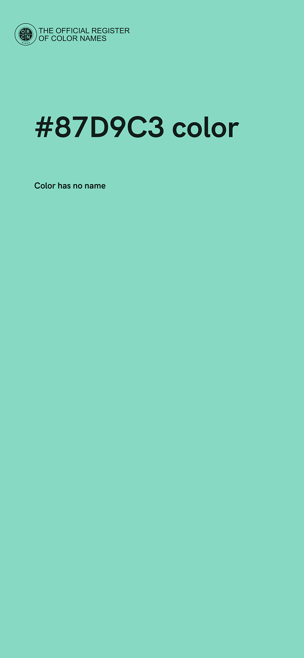 #87D9C3 color image