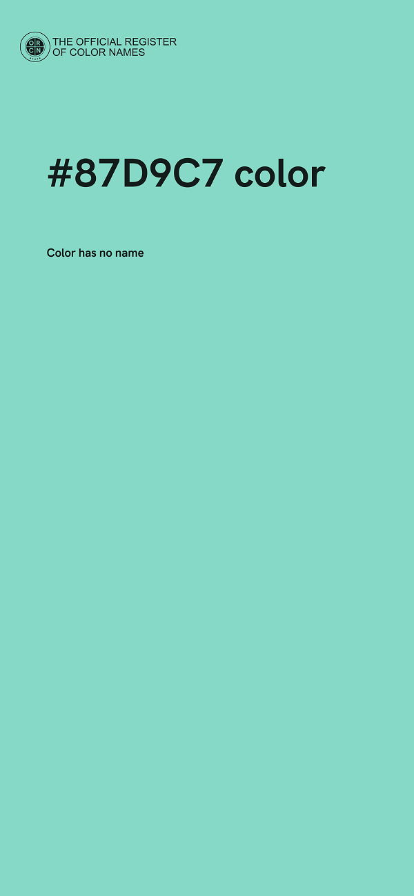 #87D9C7 color image