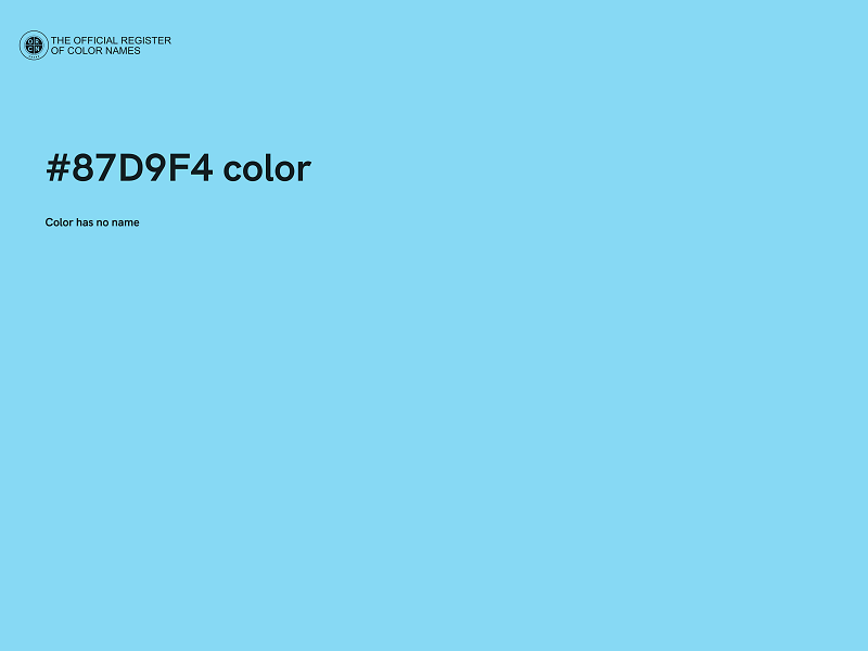 #87D9F4 color image