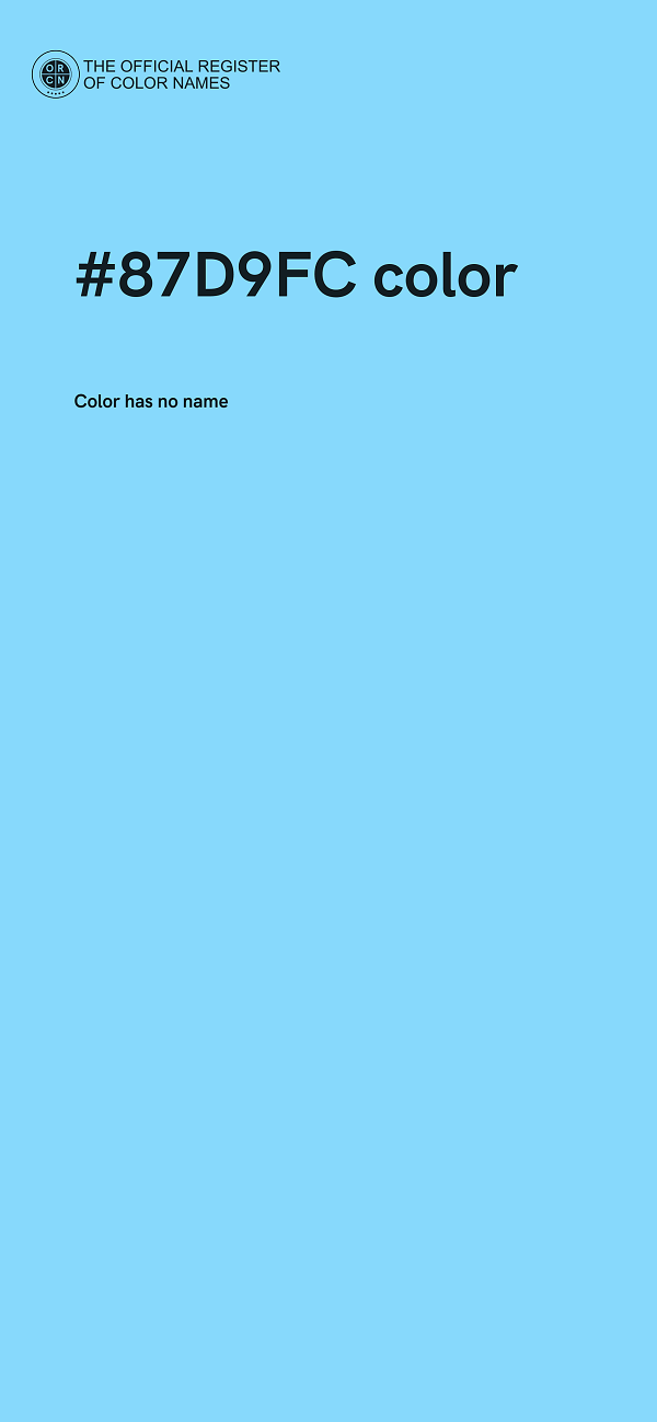 #87D9FC color image