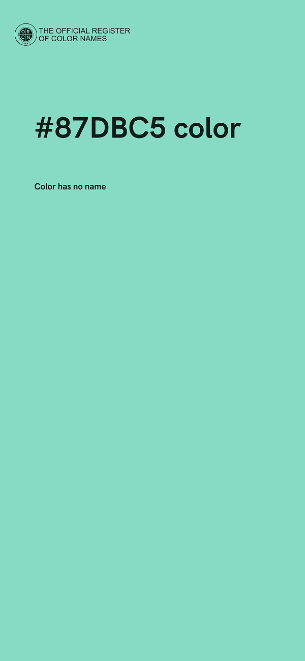 #87DBC5 color image