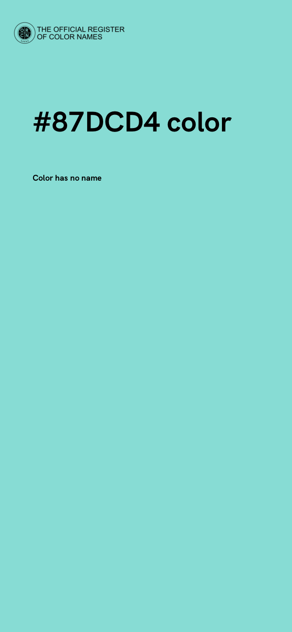 #87DCD4 color image
