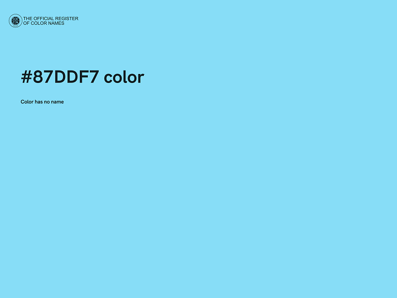 #87DDF7 color image