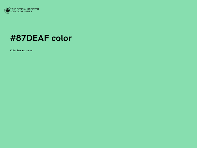 #87DEAF color image