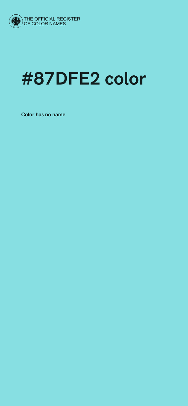 #87DFE2 color image