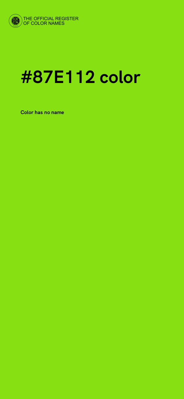 #87E112 color image