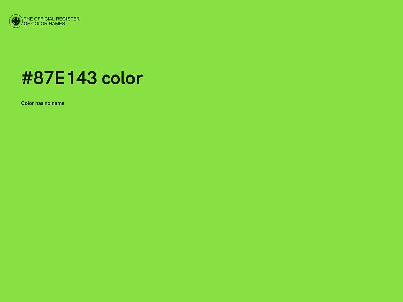 #87E143 color image