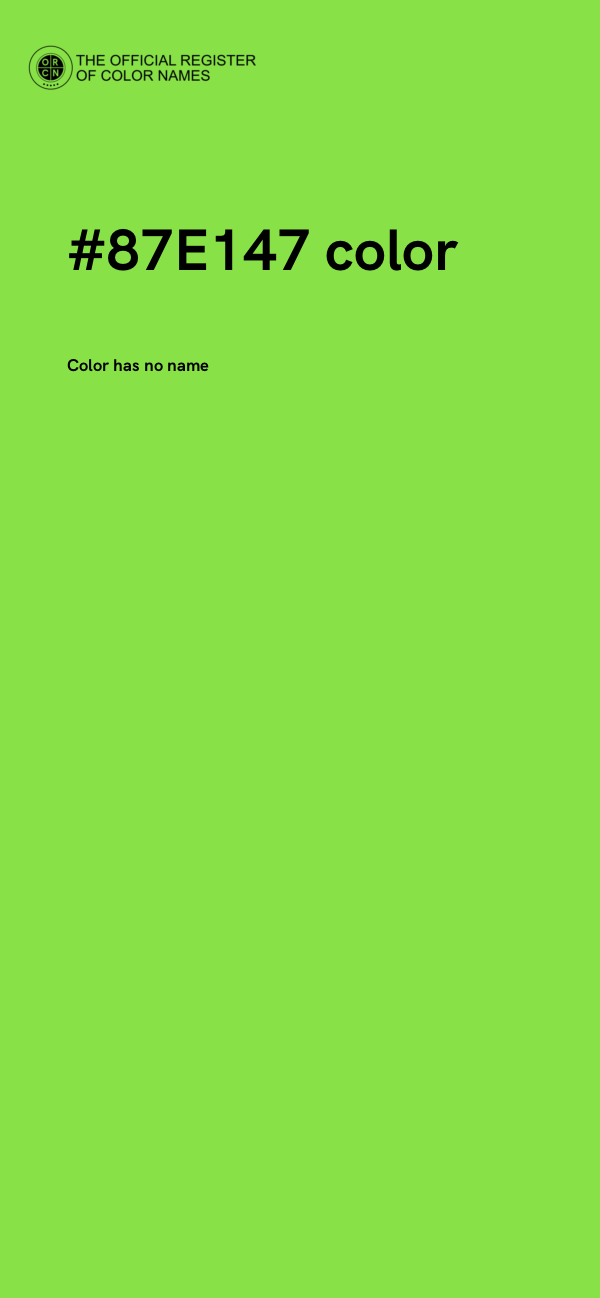#87E147 color image