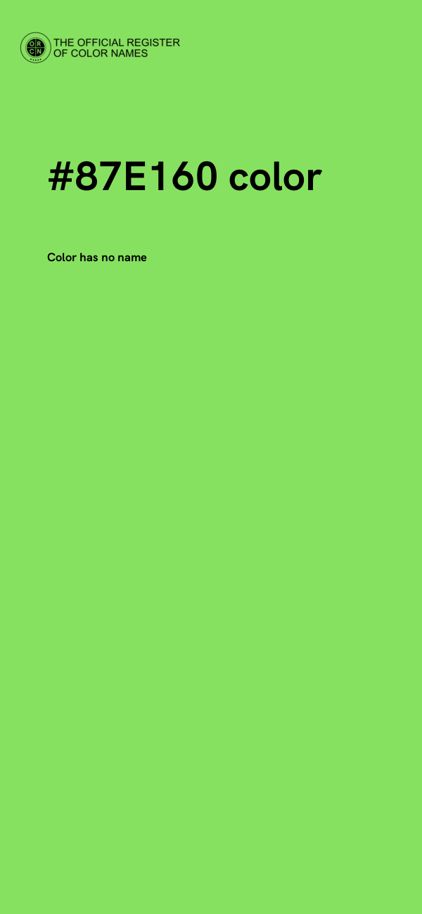 #87E160 color image