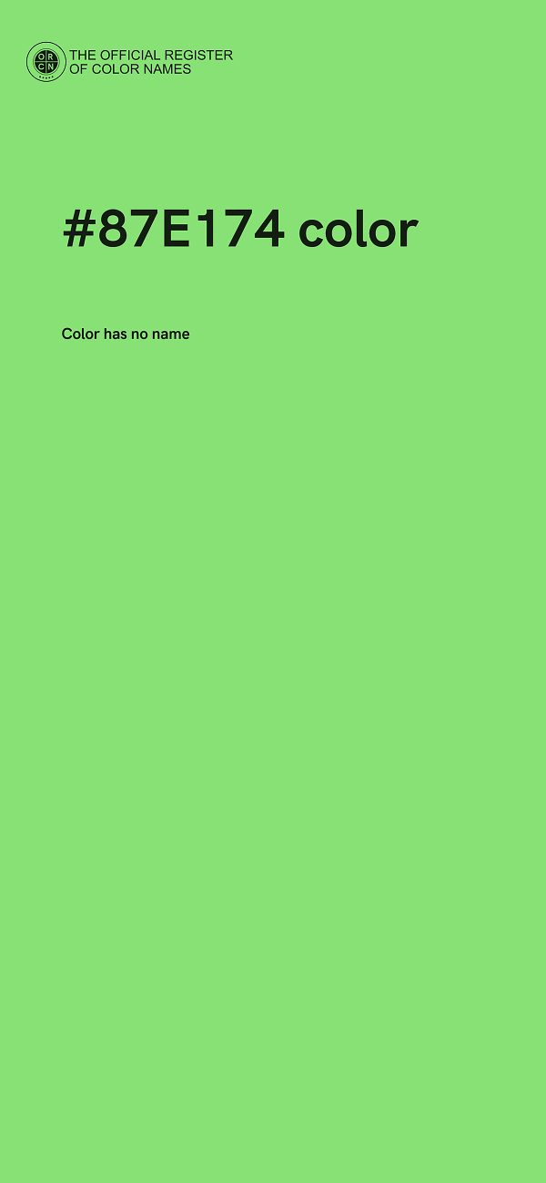 #87E174 color image