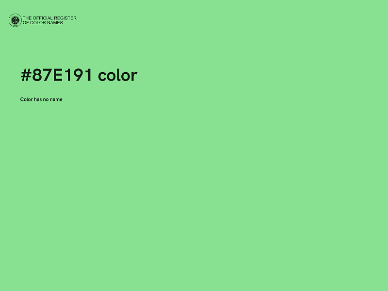 #87E191 color image