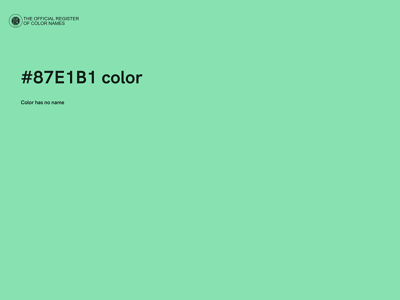 #87E1B1 color image