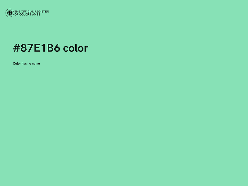 #87E1B6 color image