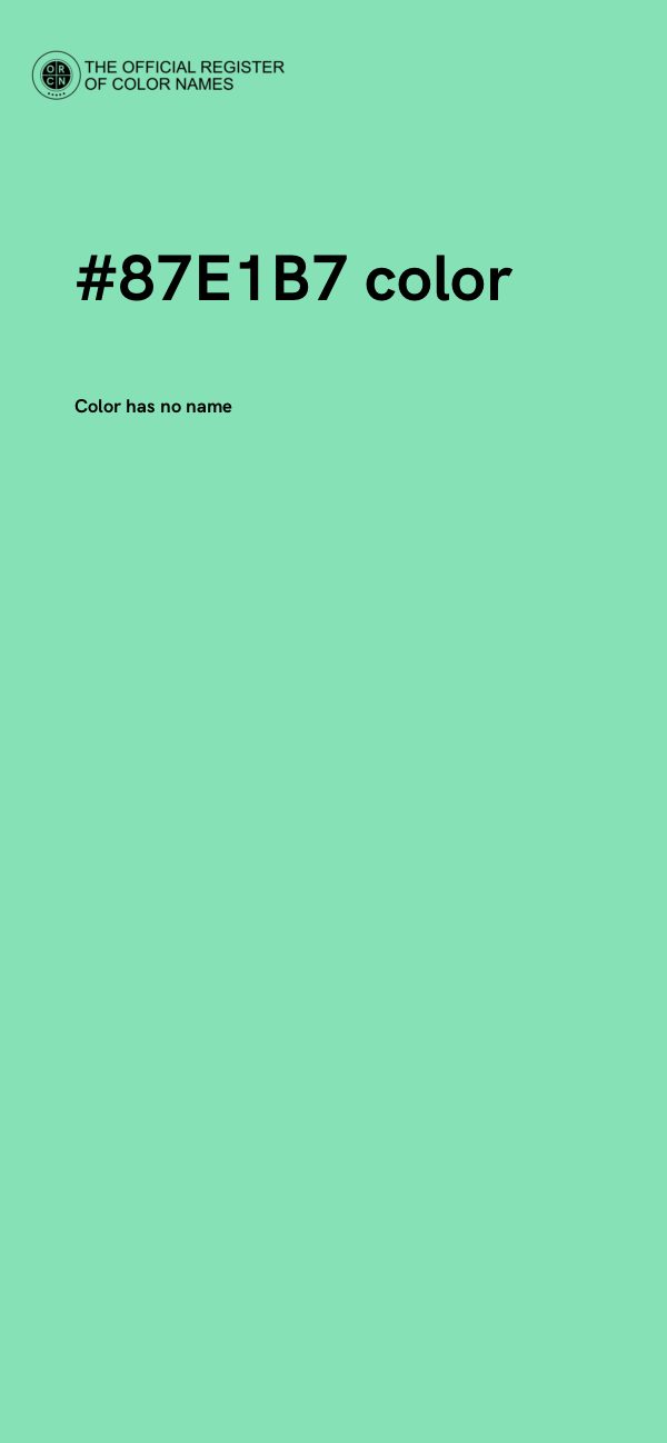 #87E1B7 color image