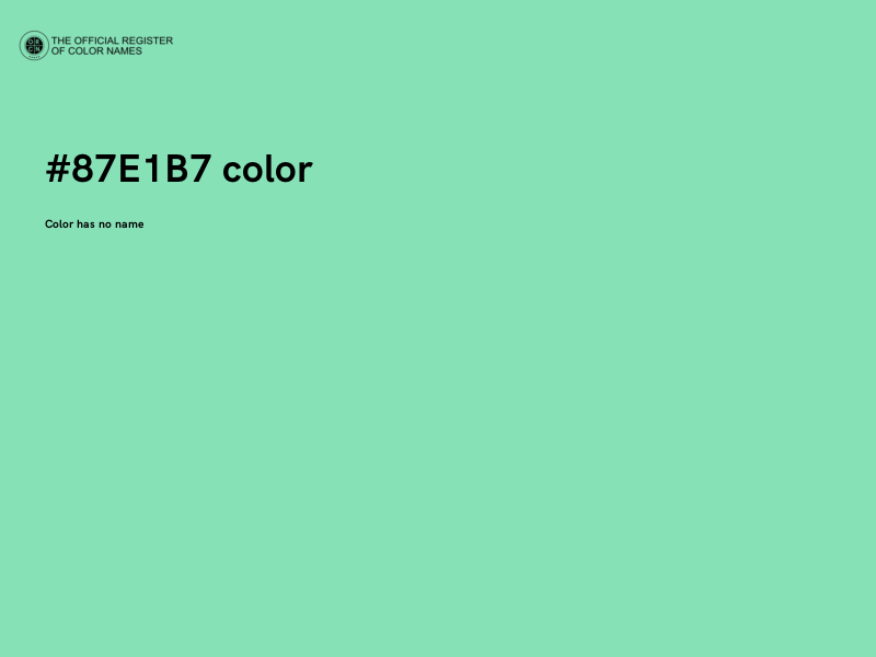 #87E1B7 color image