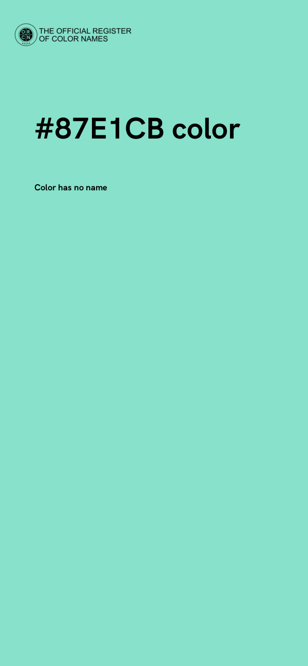 #87E1CB color image