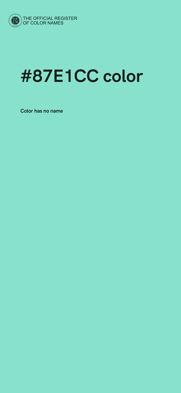 #87E1CC color image
