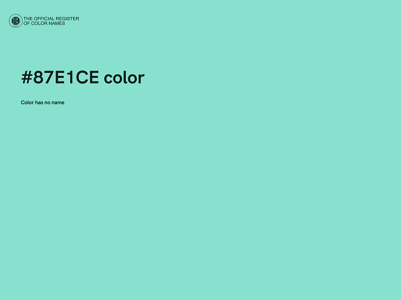 #87E1CE color image