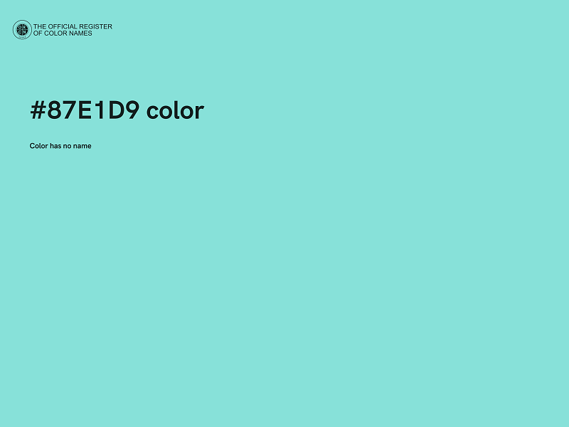 #87E1D9 color image