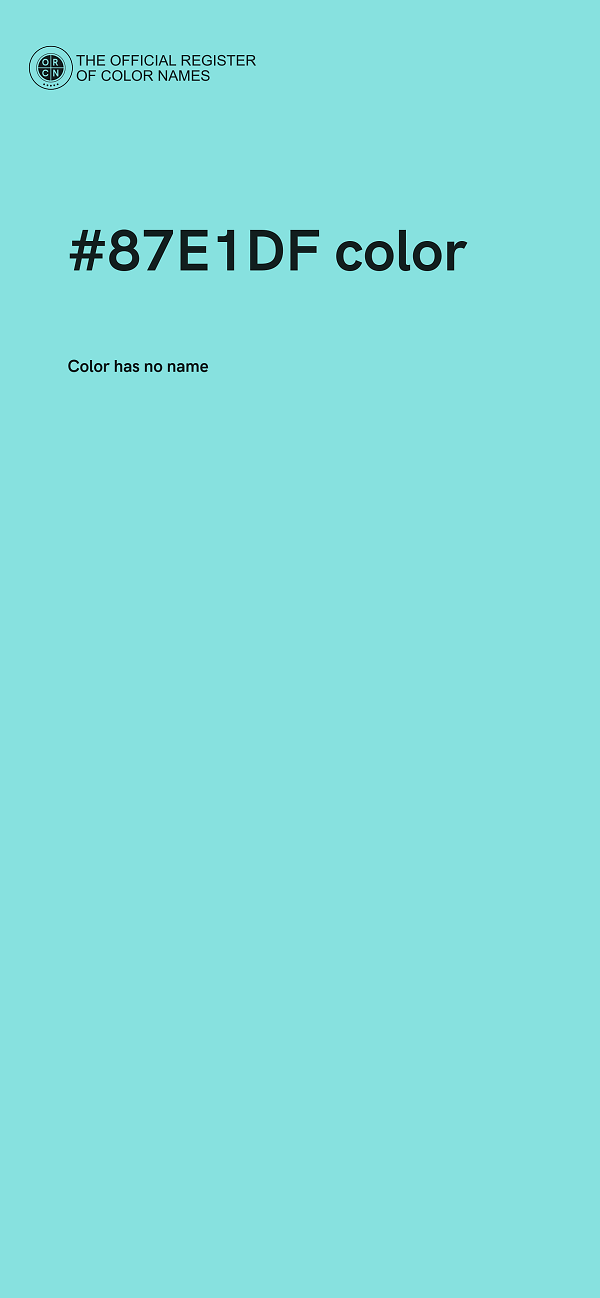 #87E1DF color image