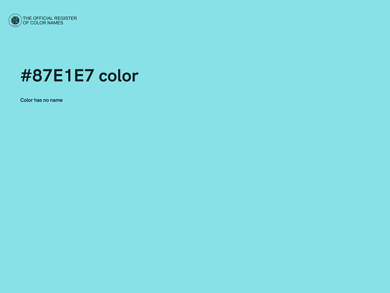 #87E1E7 color image