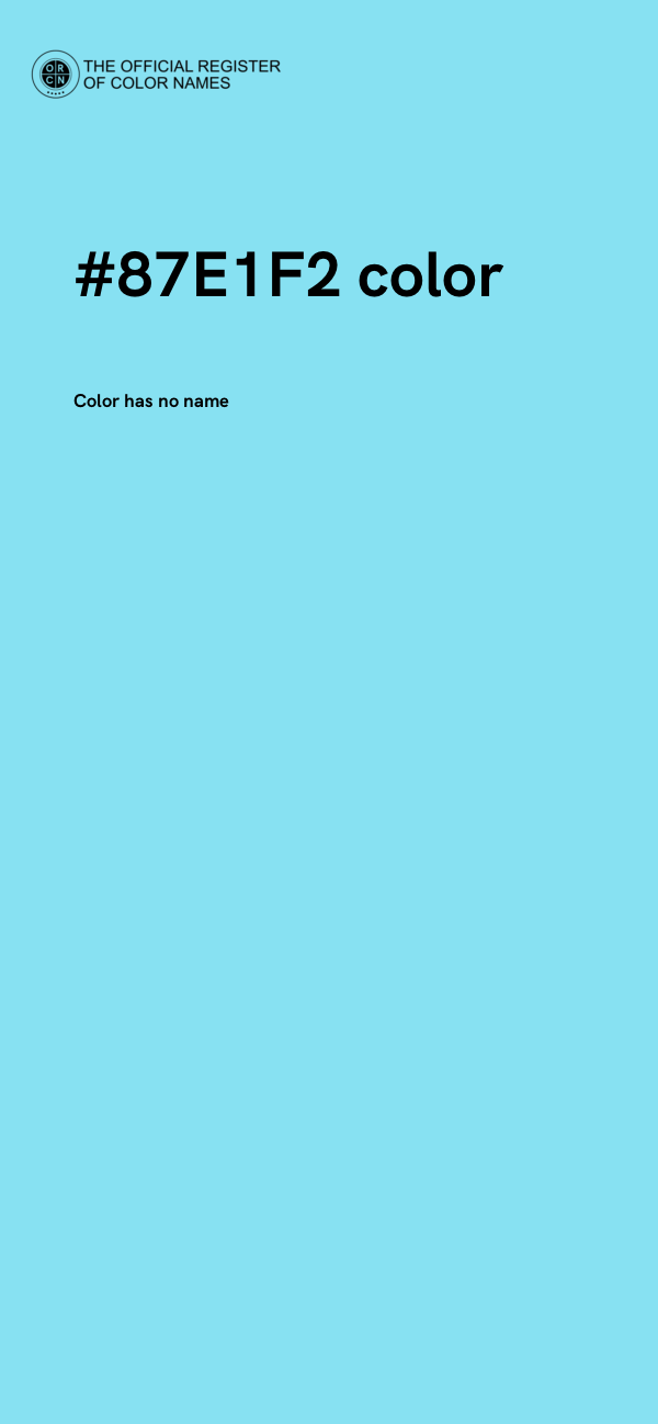 #87E1F2 color image