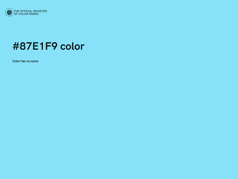 #87E1F9 color image