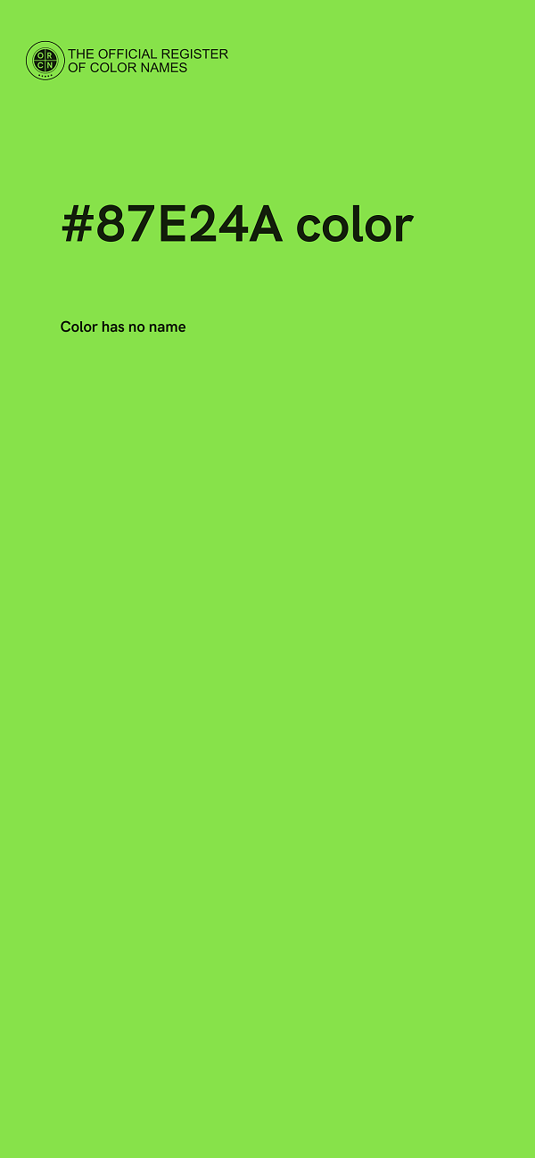 #87E24A color image