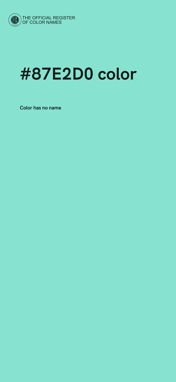 #87E2D0 color image