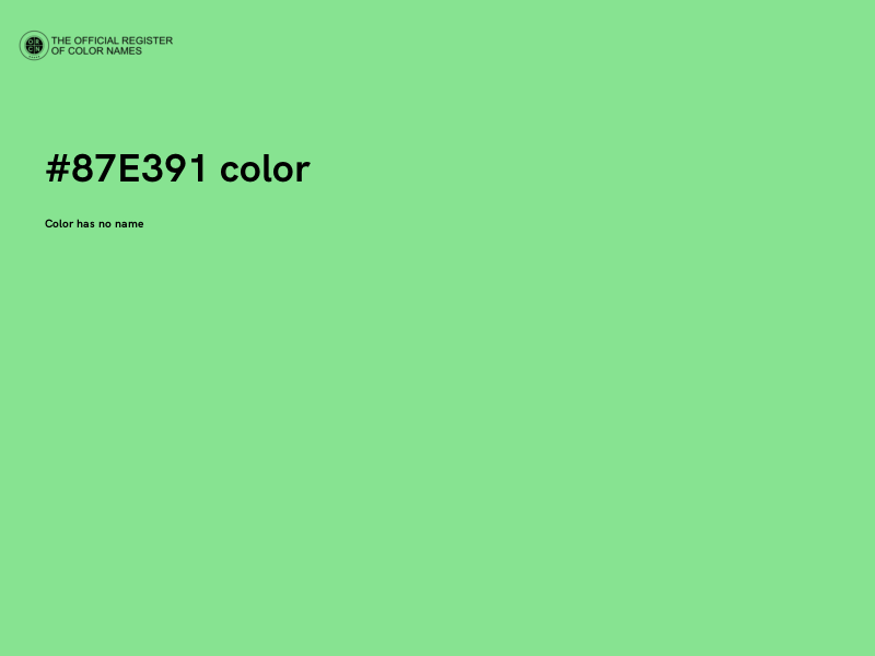 #87E391 color image