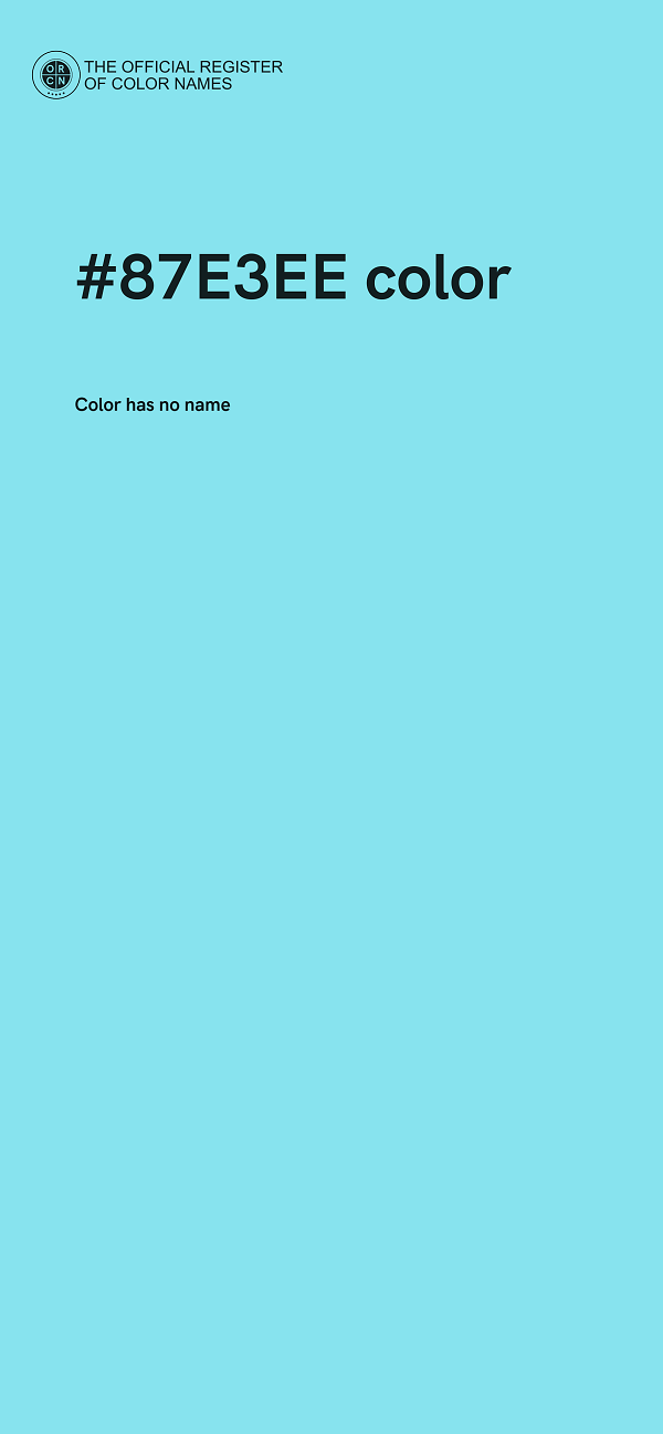 #87E3EE color image