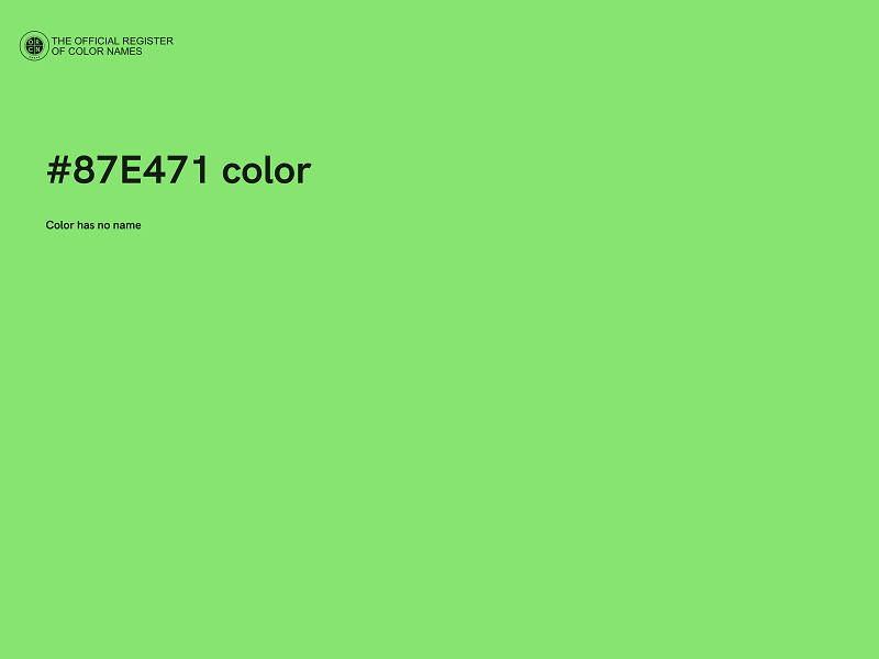 #87E471 color image