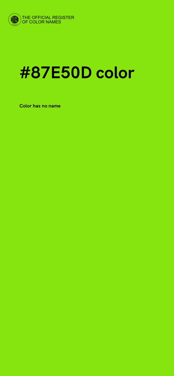 #87E50D color image