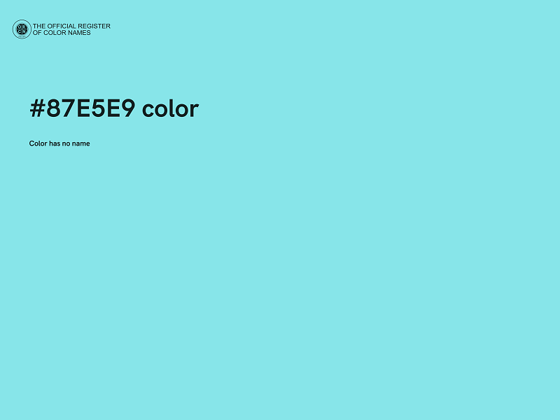 #87E5E9 color image