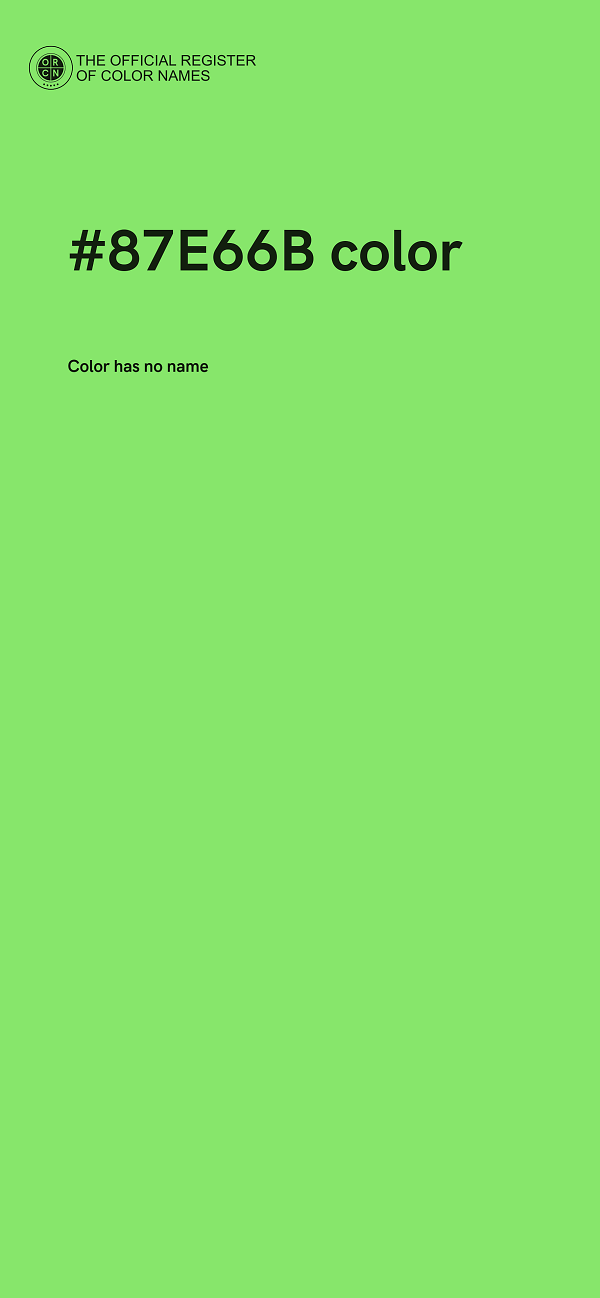 #87E66B color image