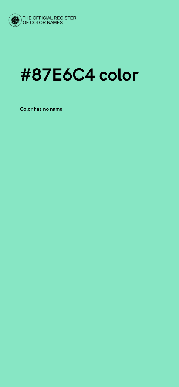 #87E6C4 color image