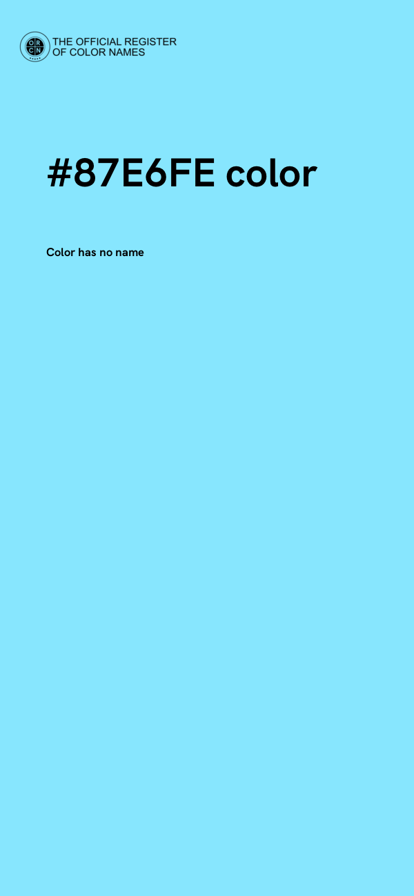#87E6FE color image